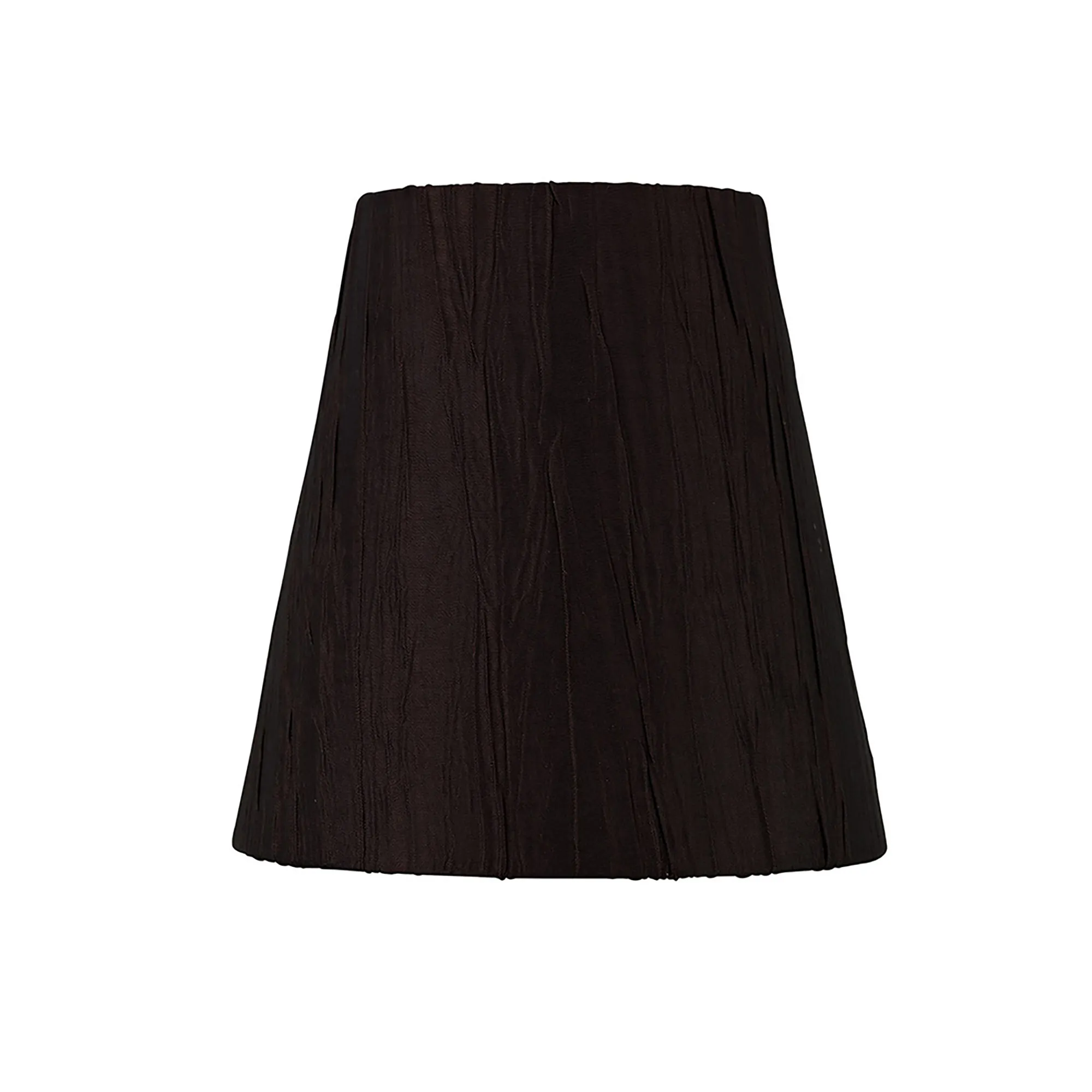 ILS10102  Wrinkle Fabric Shade 13cm Clip-On Chocolate